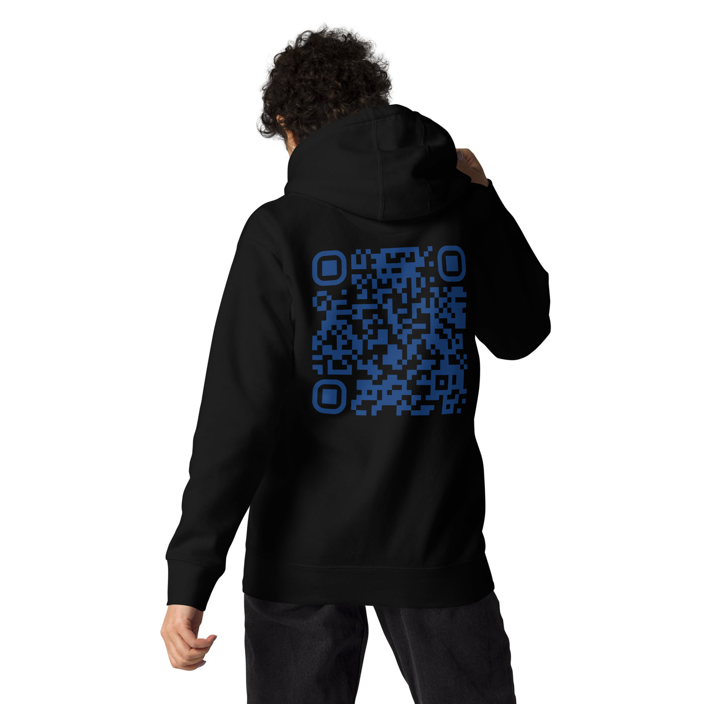 Who's the New Kid, Hacker, Developer, Gamer, Crypto King (No Logo) - Unisex Hoodie Personalized QR Code
