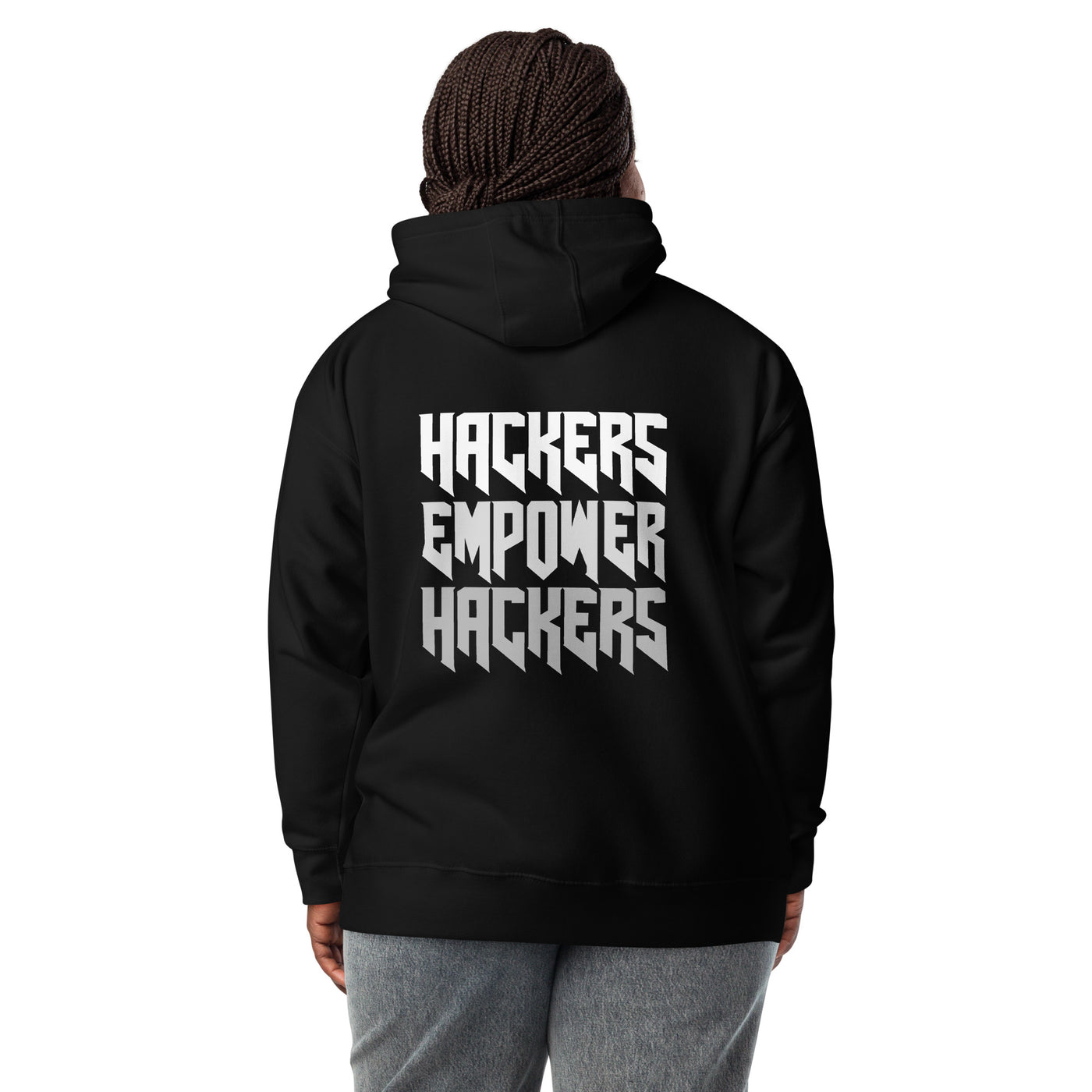 Hackers Empower Hackers V4 - Unisex Hoodie ( Back Print )