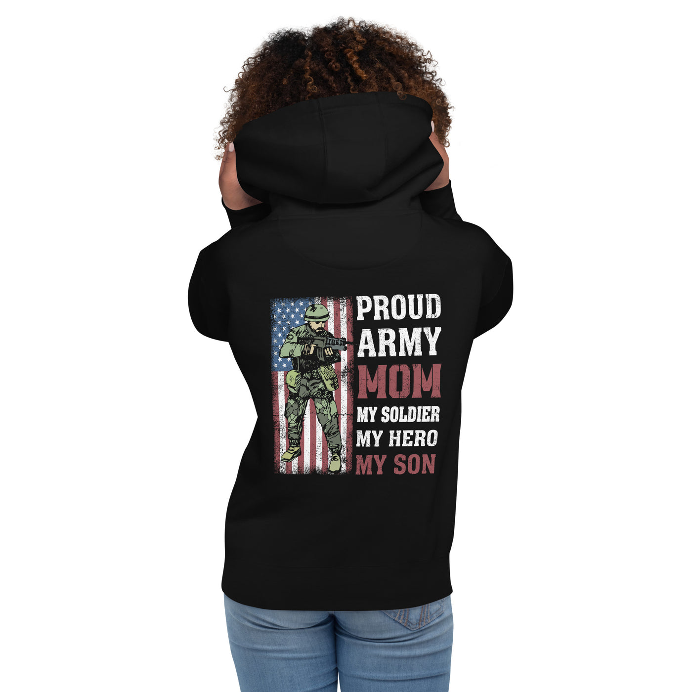 Proud Army Mom - Unisex Hoodie (back print)