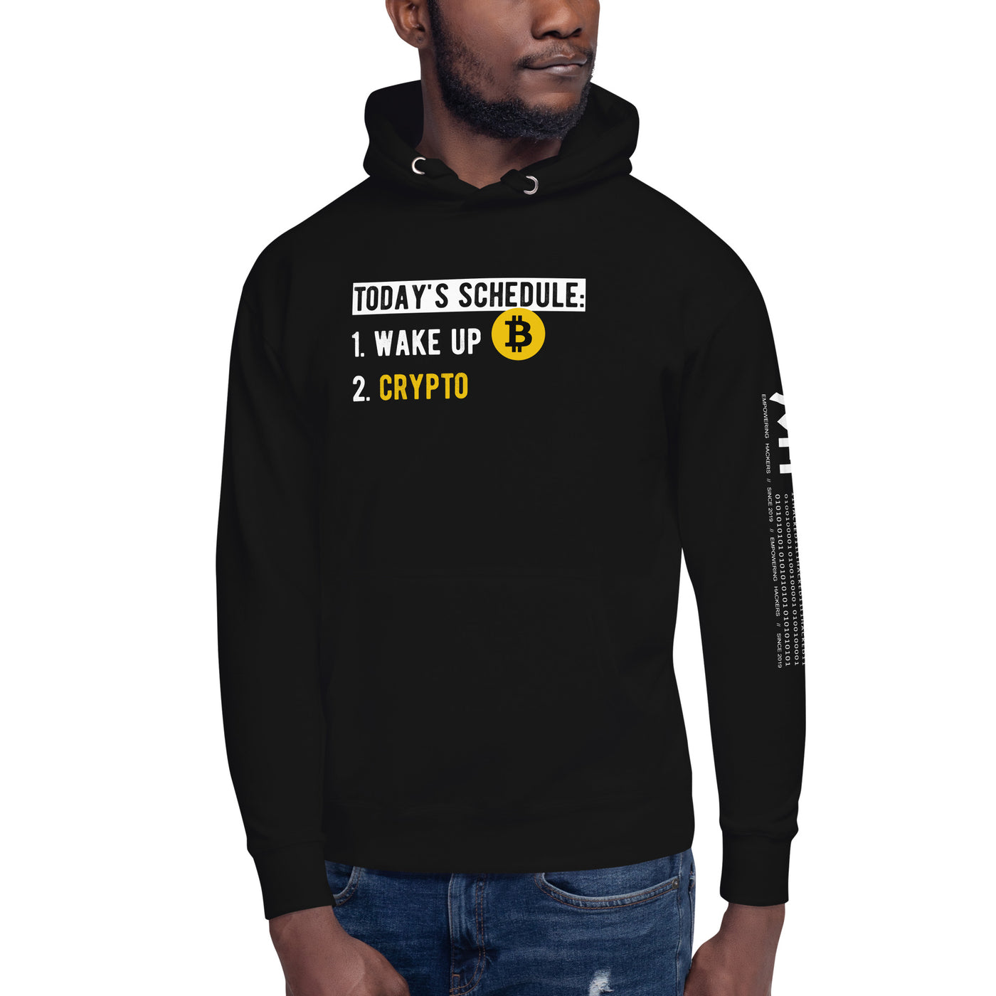 Today's Schedule - 1. Wake up 2. Crypto  Unisex Hoodie