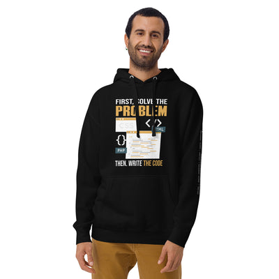 First, Solve the problem; then, Write the code V2 - Unisex Hoodie
