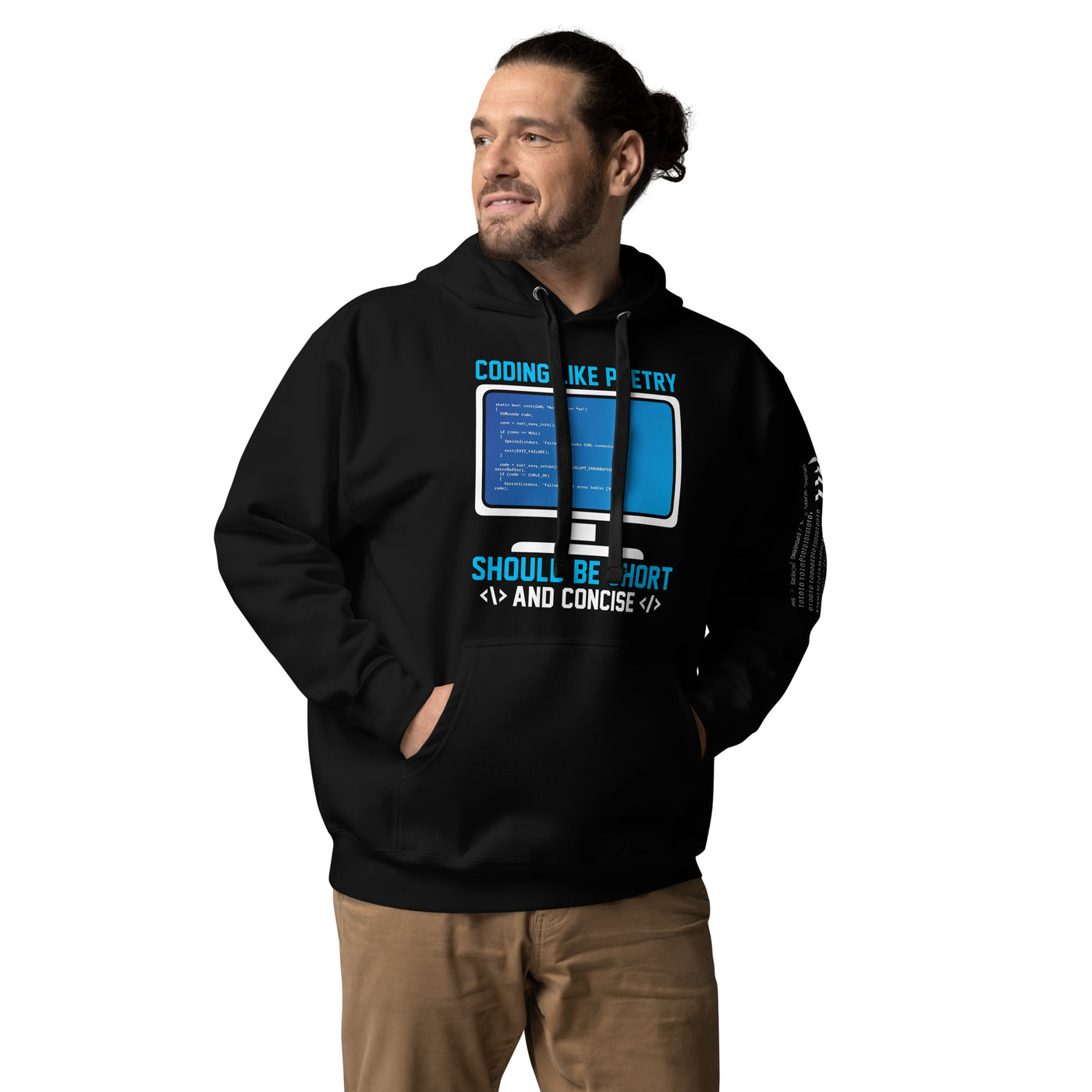 Coding like Poetry, should be short and concise Unisex Hoodie