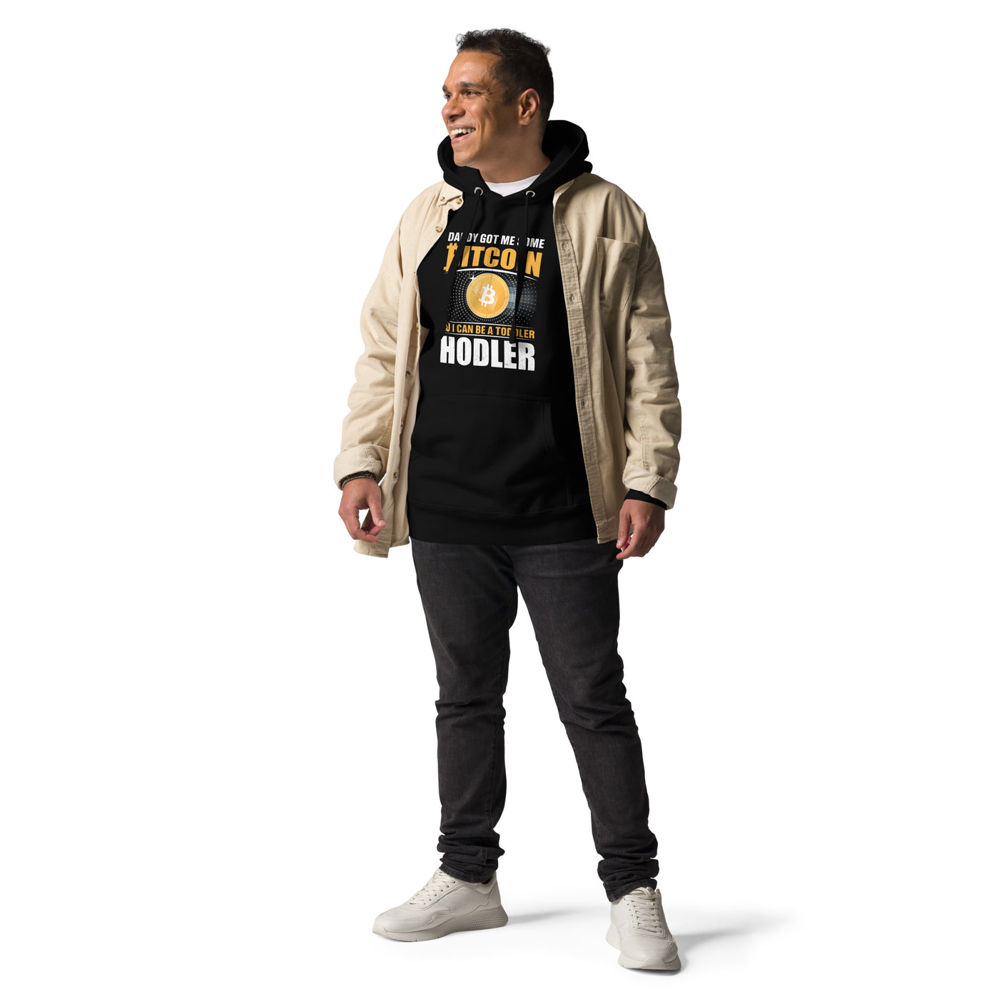 Daddy got me some Bitcoin, so I can be toddler holder - Unisex Hoodie