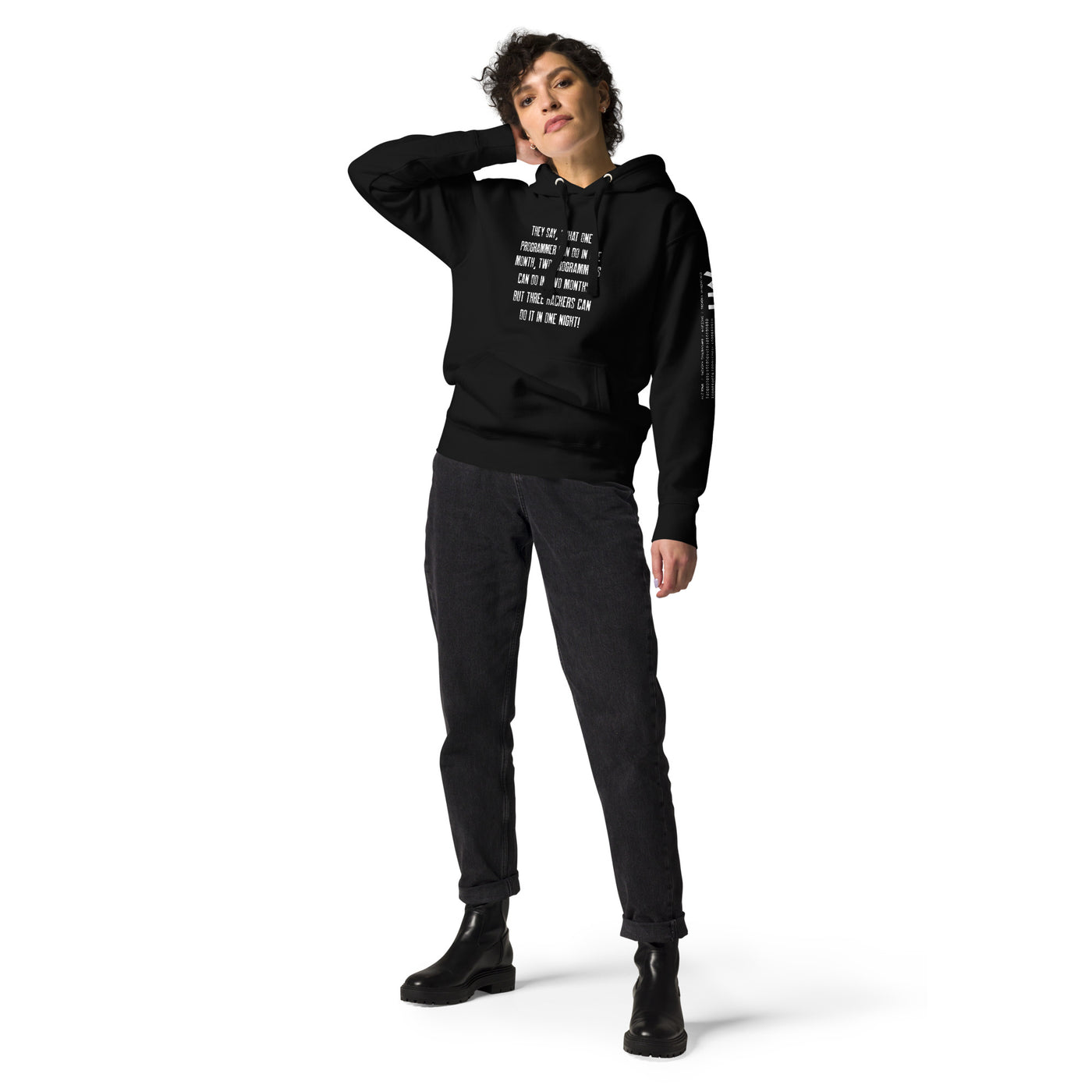 They say, what one programmer can do in one month V1 - Unisex Hoodie