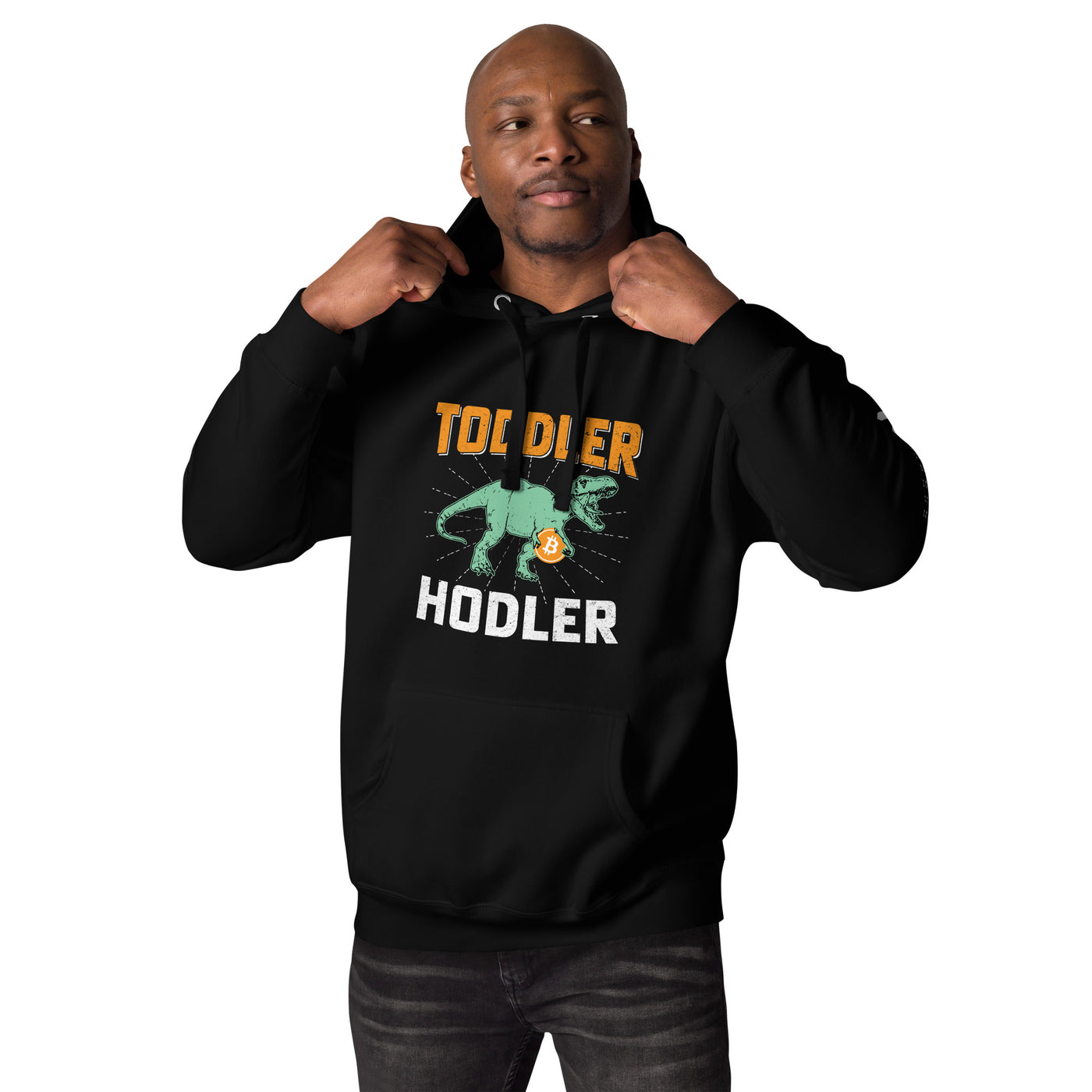 Toddler Bitcoin T-rex Holder - Unisex Hoodie
