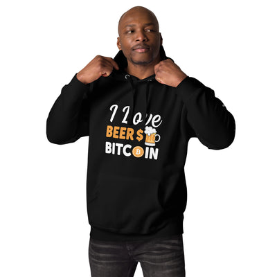 I Love Beer and Bitcoin Unisex Hoodie