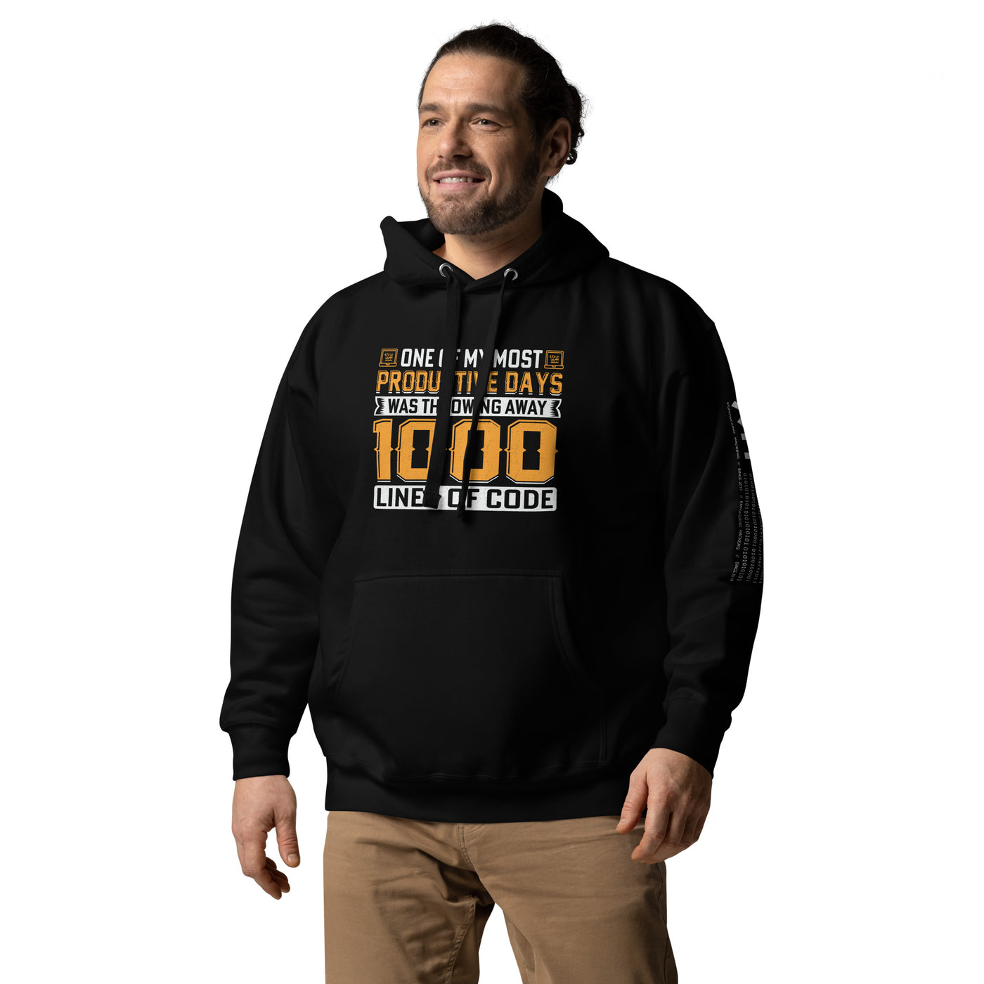 One of My Most Productive Days was throwing away 1000 lines of Code Unisex Hoodie
