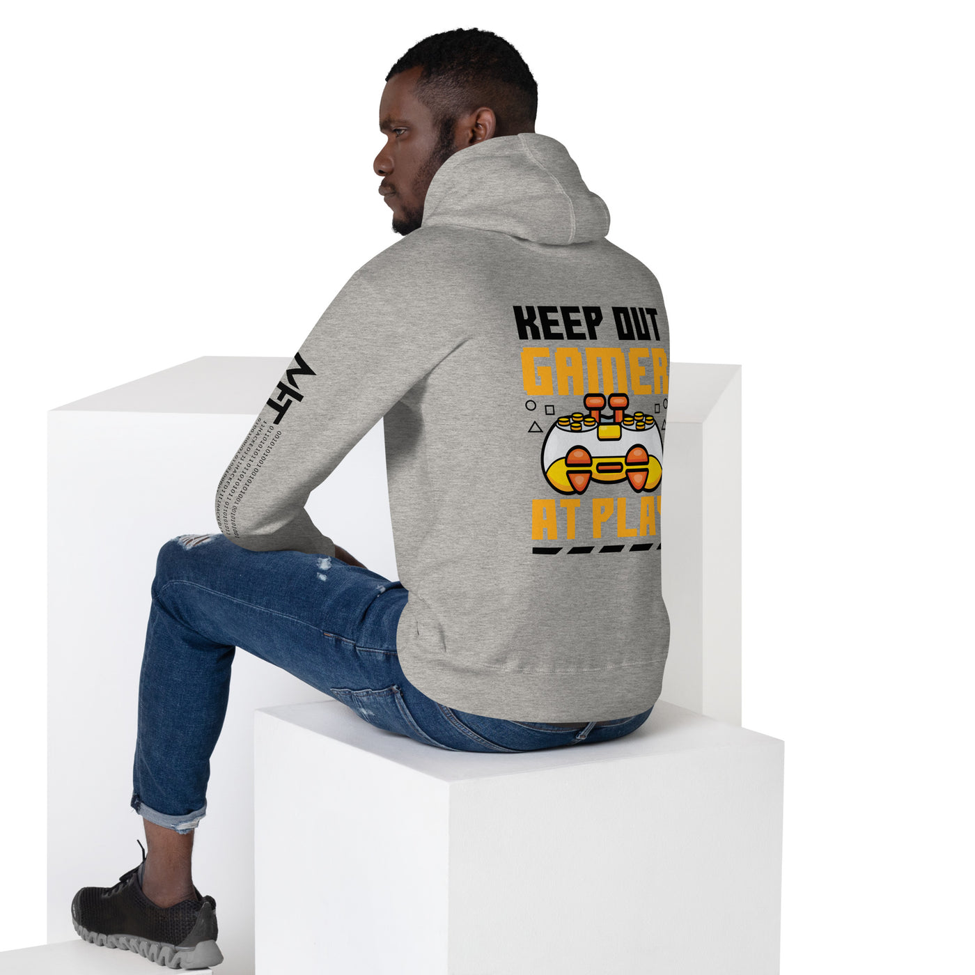 Keep Out Gamer At Play Rima 7 in Dark Text - Unisex Hoodie ( Back Print )