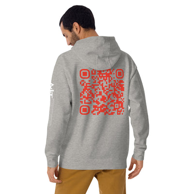 Who's the New Kid, Hacker, Developer, Gamer, Crypto King (RED)  - Unisex Hoodie Personalized QR Code
