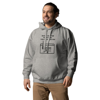 Show me the Nothing you Clicked on in Dark Text - Unisex Hoodie