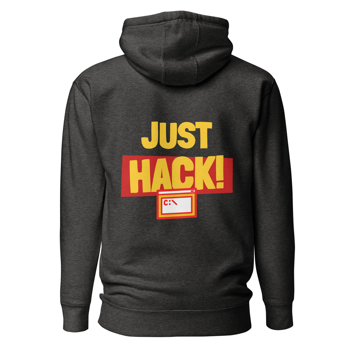 Just Hack (Yellow Text) - Unisex Hoodie ( Back Print )
