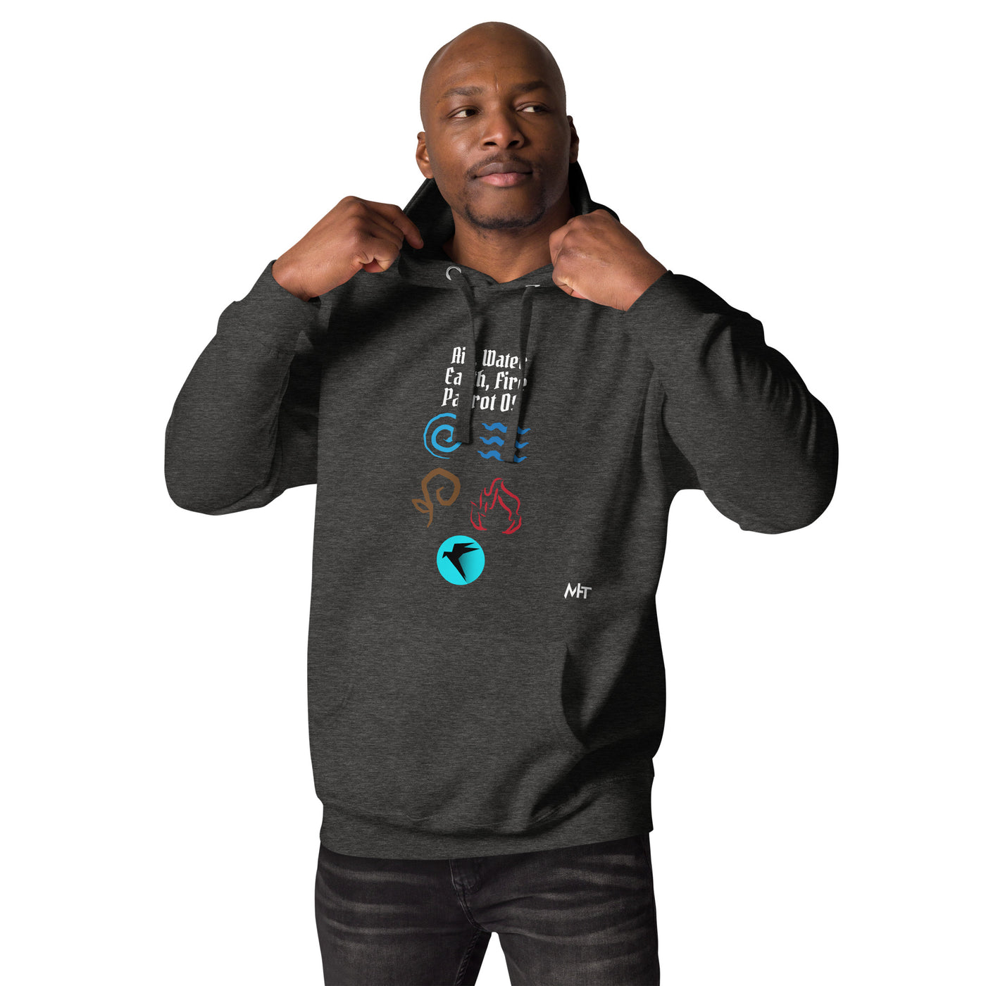 Air, Water, Earth, Fire, Parrot OS - Unisex Hoodie