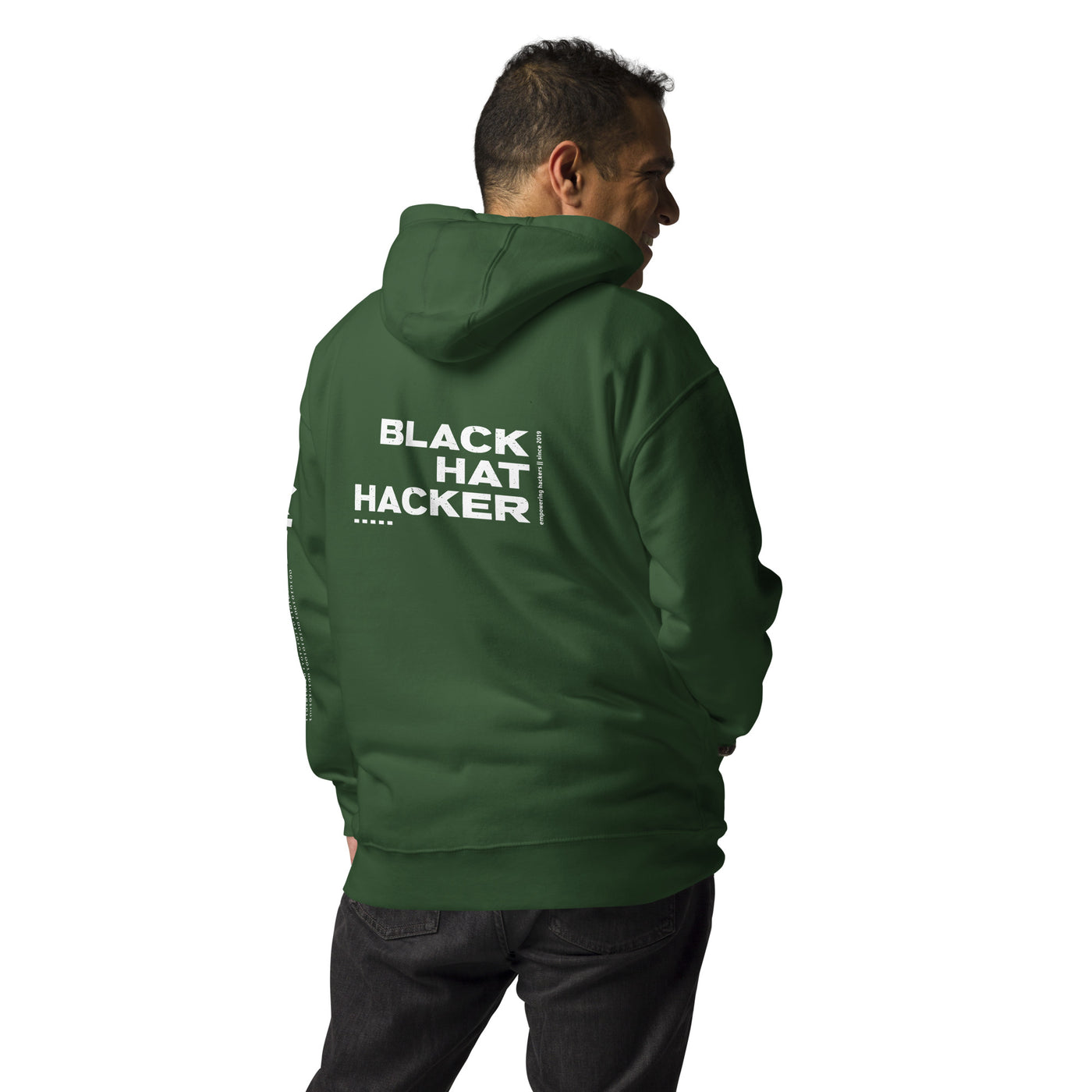 Black Hat Hacker V5 Unisex Hoodie ( Back Print )
