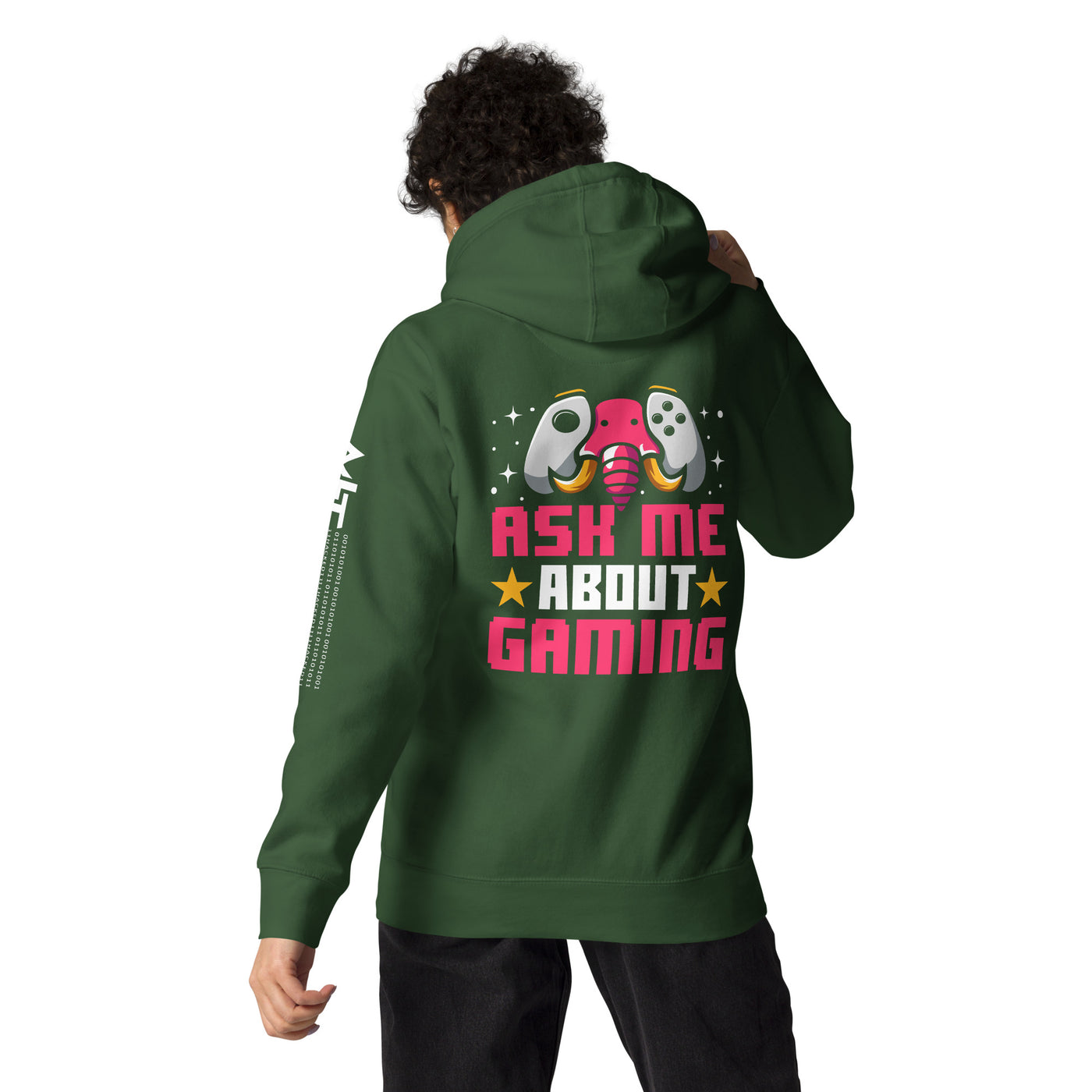 Ask Me About Gaming Unisex Hoodie ( Back Print )