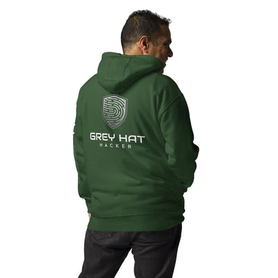 Grey Hat Hacker V2 - Unisex Hoodie  ( Back Print )