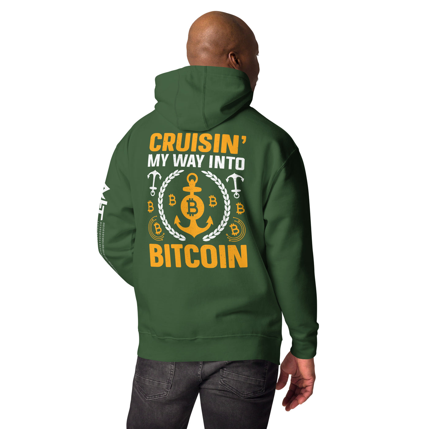 Cruising My Way into Bitcoin - Unisex Hoodie ( Back Print )