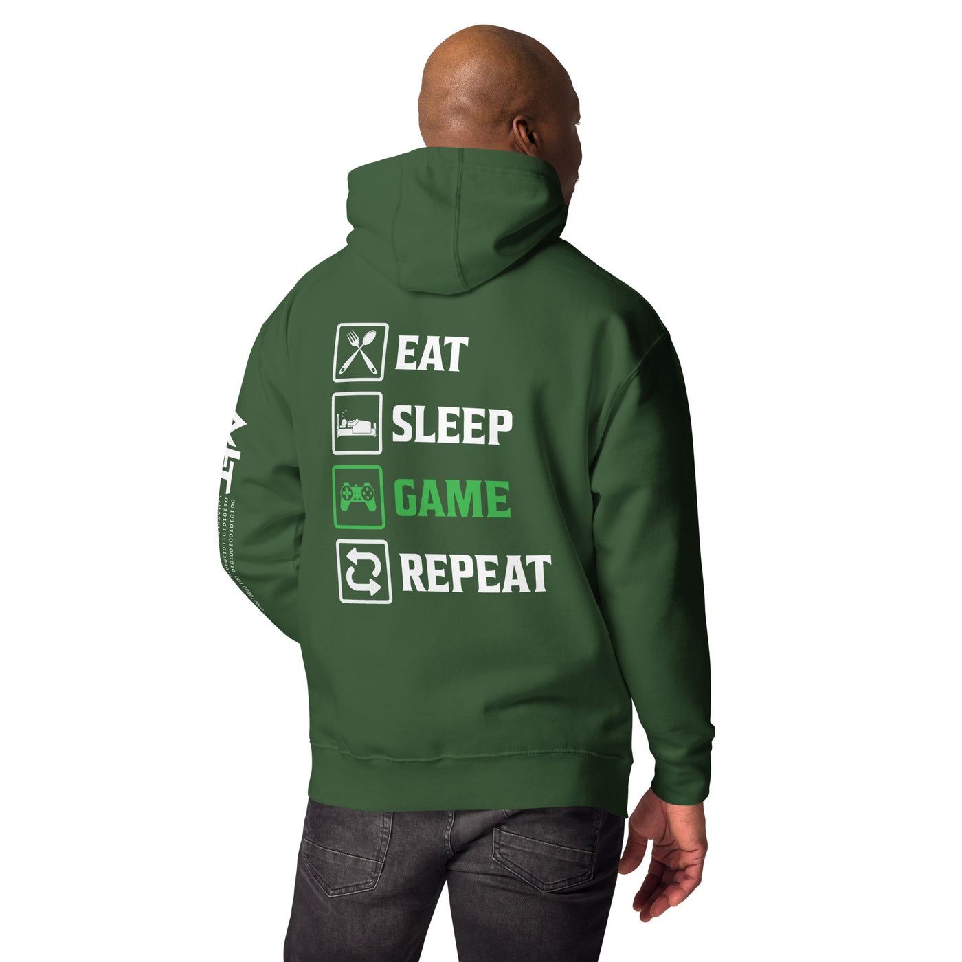 Eat, Sleep, GAME, Repeat - Unisex Hoodie ( Back Print )