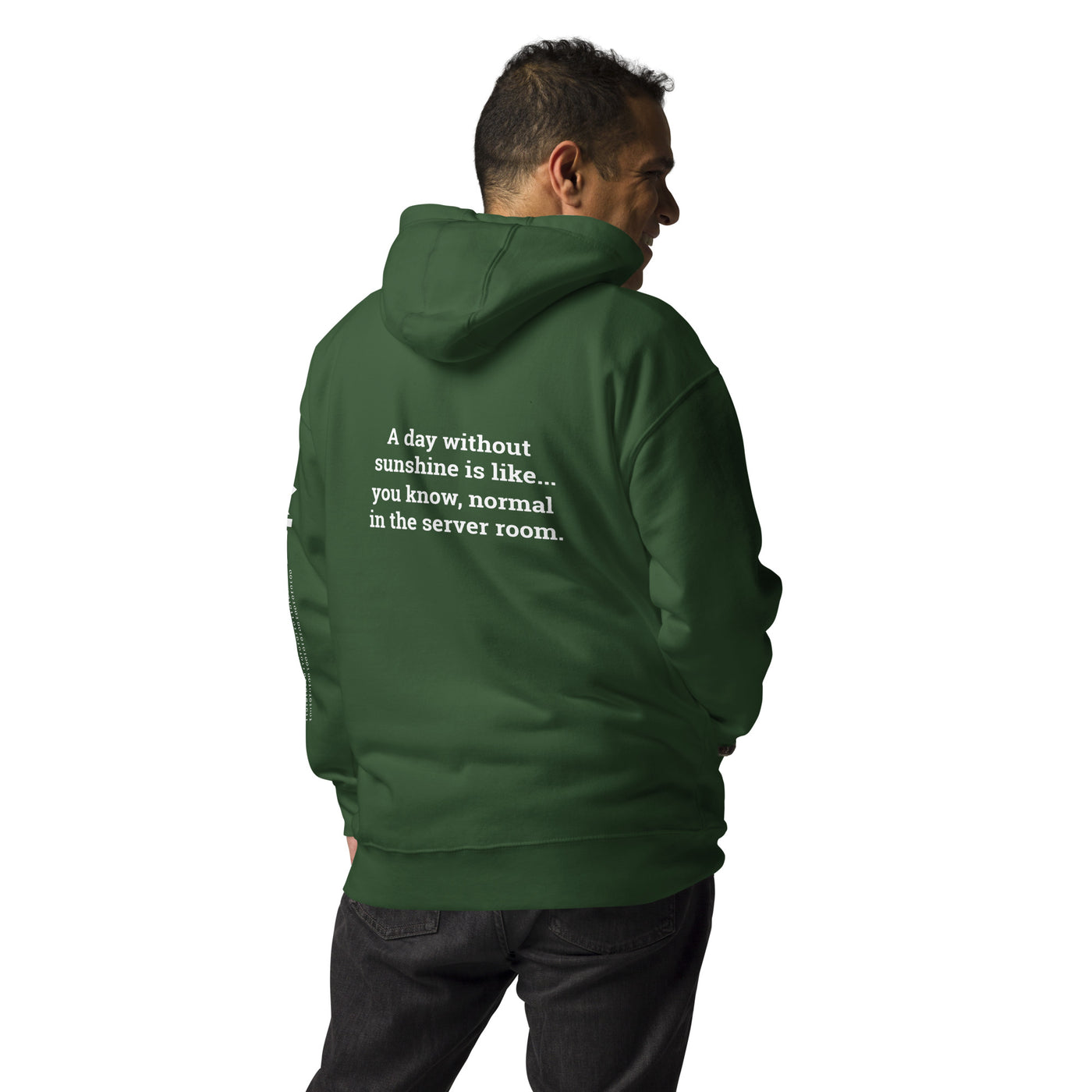 A day without sunshine is like you know, normal in the server room V2 - Unisex Hoodie ( Back Print )