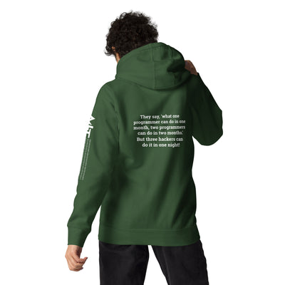 They say, what one programmer can do in one month - Unisex Hoodie ( Back Print )