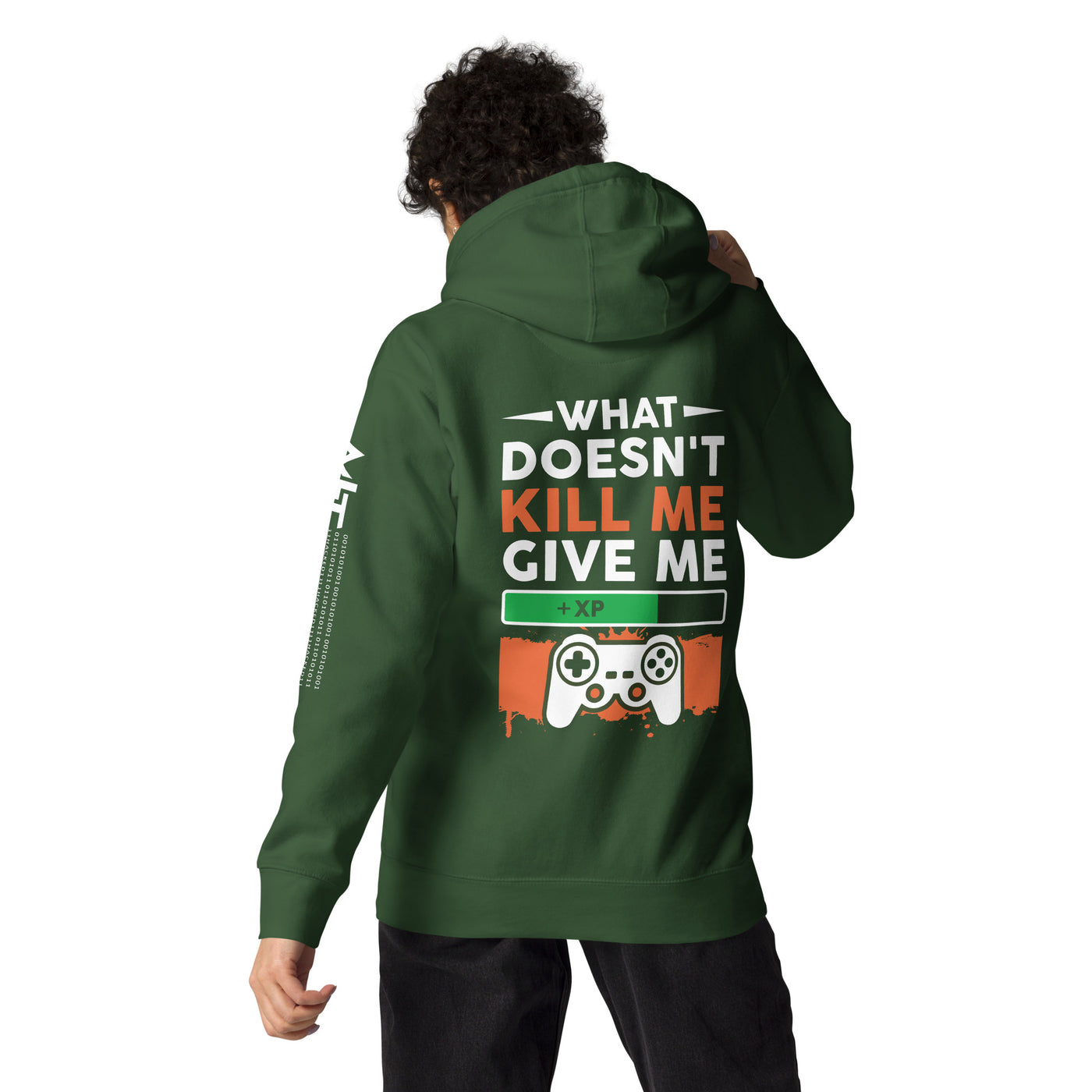 What doesn't Kill me, give me +xp - Unisex Hoodie ( Back Print )