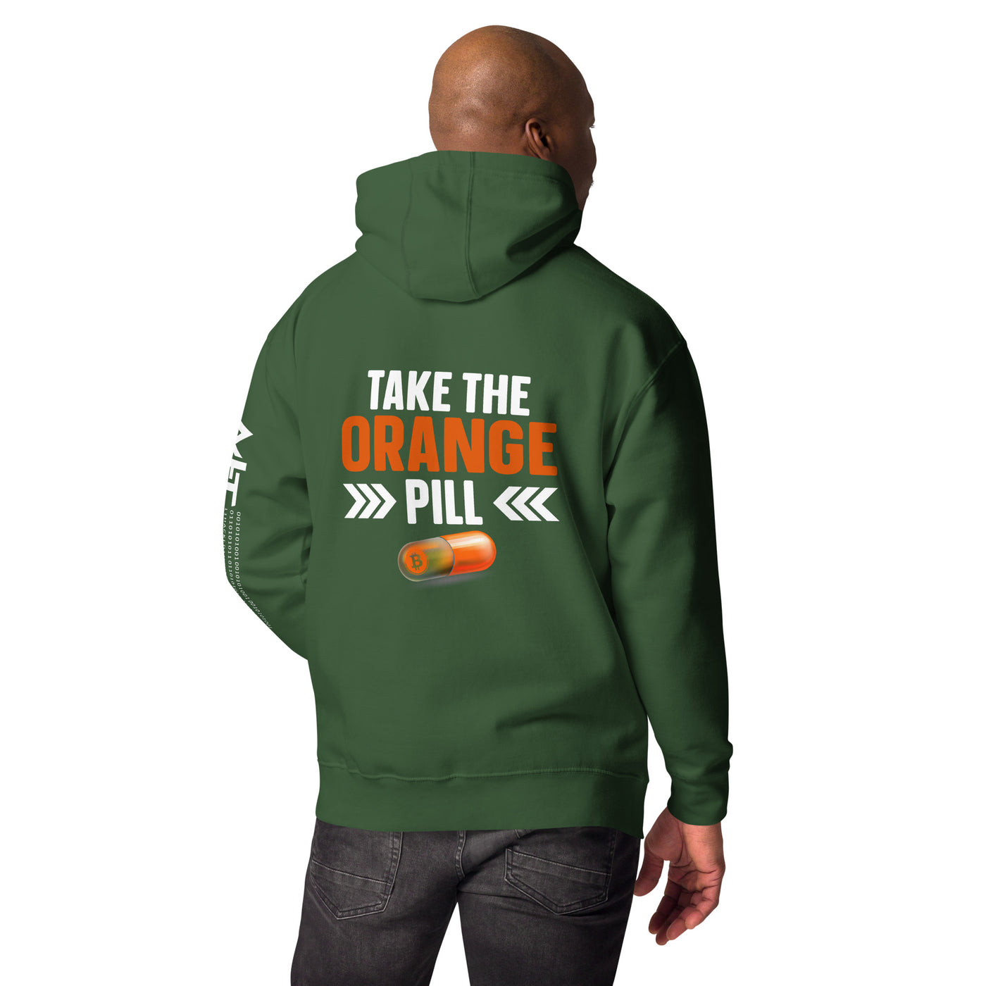 Take the Orange Pill Unisex Hoodie ( Back Print )