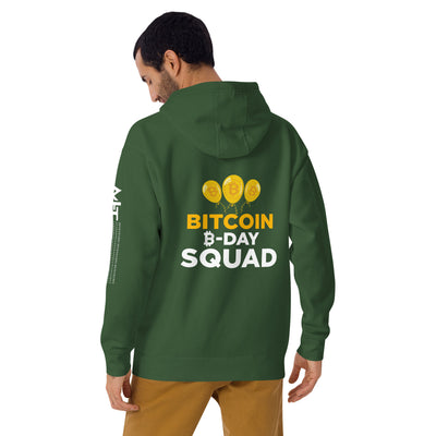 Bitcoin B-Day Squad - Unisex Hoodie ( Back Print )