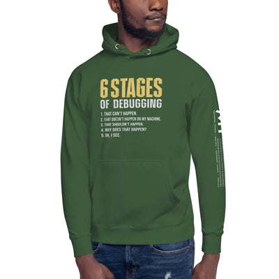 6 Stages of Debugging Yellow V Unisex Hoodie