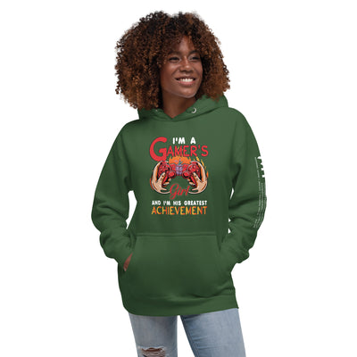 I am a Gamer's girl, I am his Greatest Achievement - Unisex Hoodie
