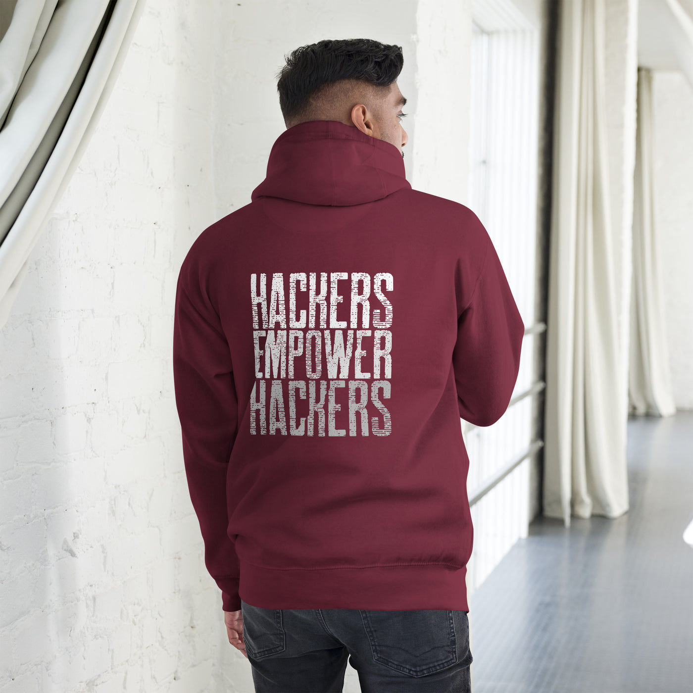 Hackers Empower Hackers V1 - Unisex Hoodie ( Back Print )