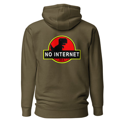 No internet 404 - Unisex Hoodie (back print)