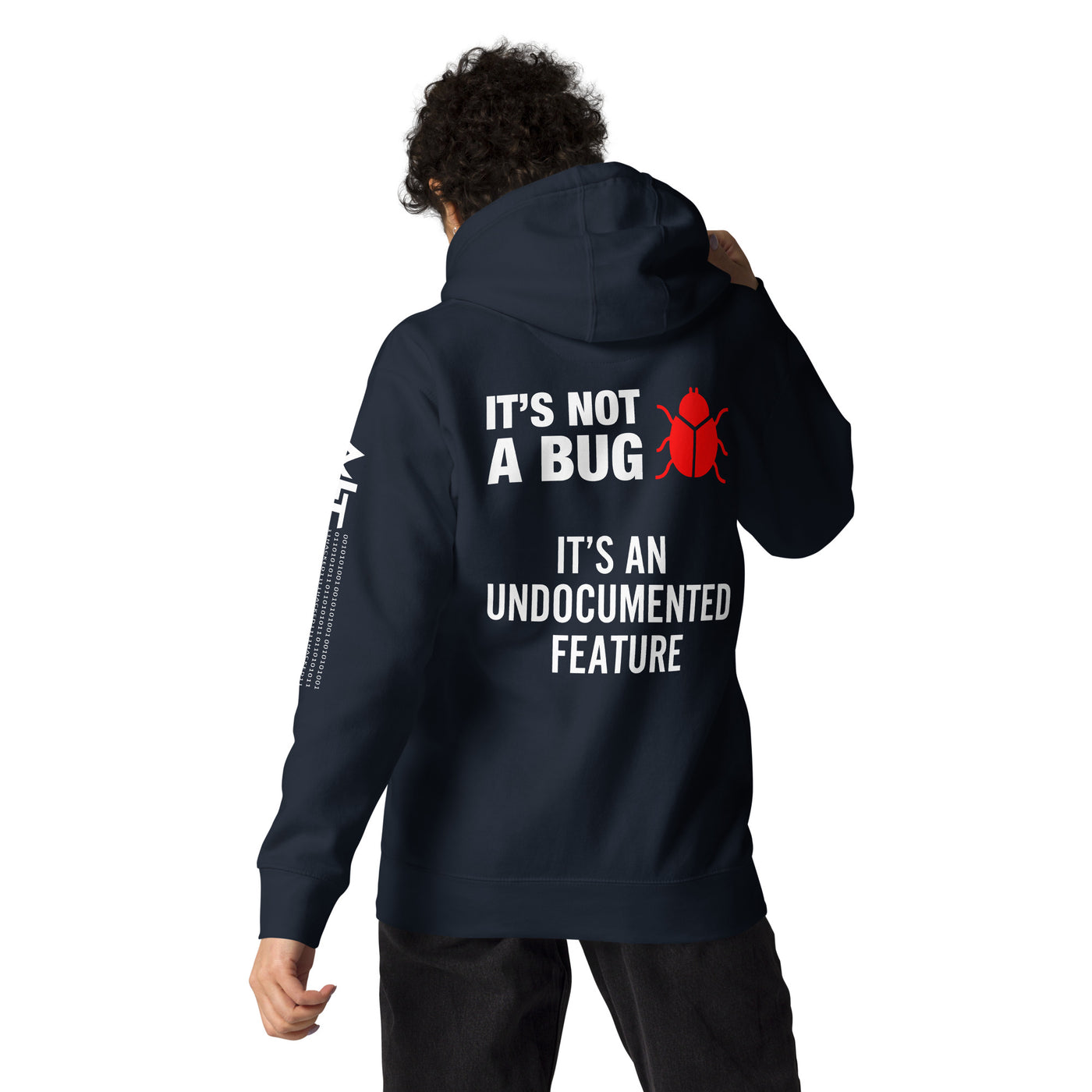 It's not a Bug - Red Unisex Hoodie ( Back Print )