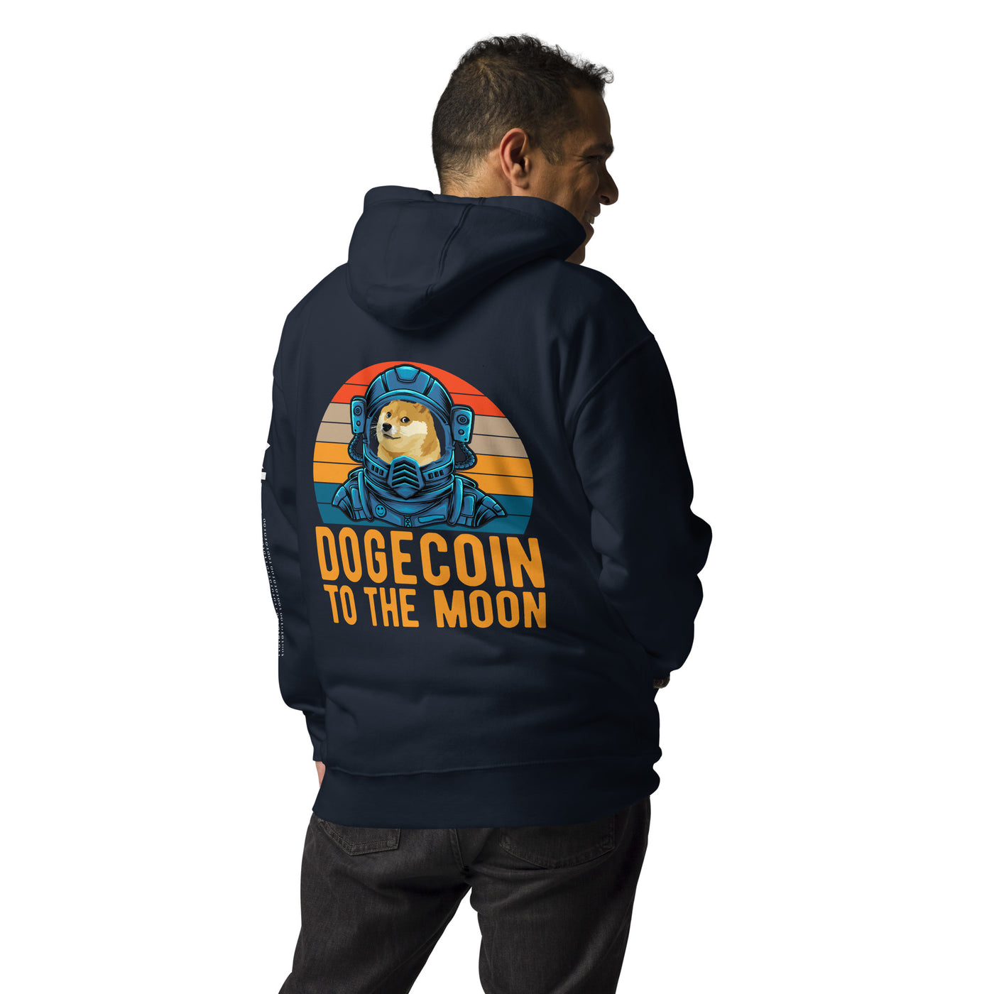 Doge Coin to the Moon - Unisex Hoodie ( Back Print )