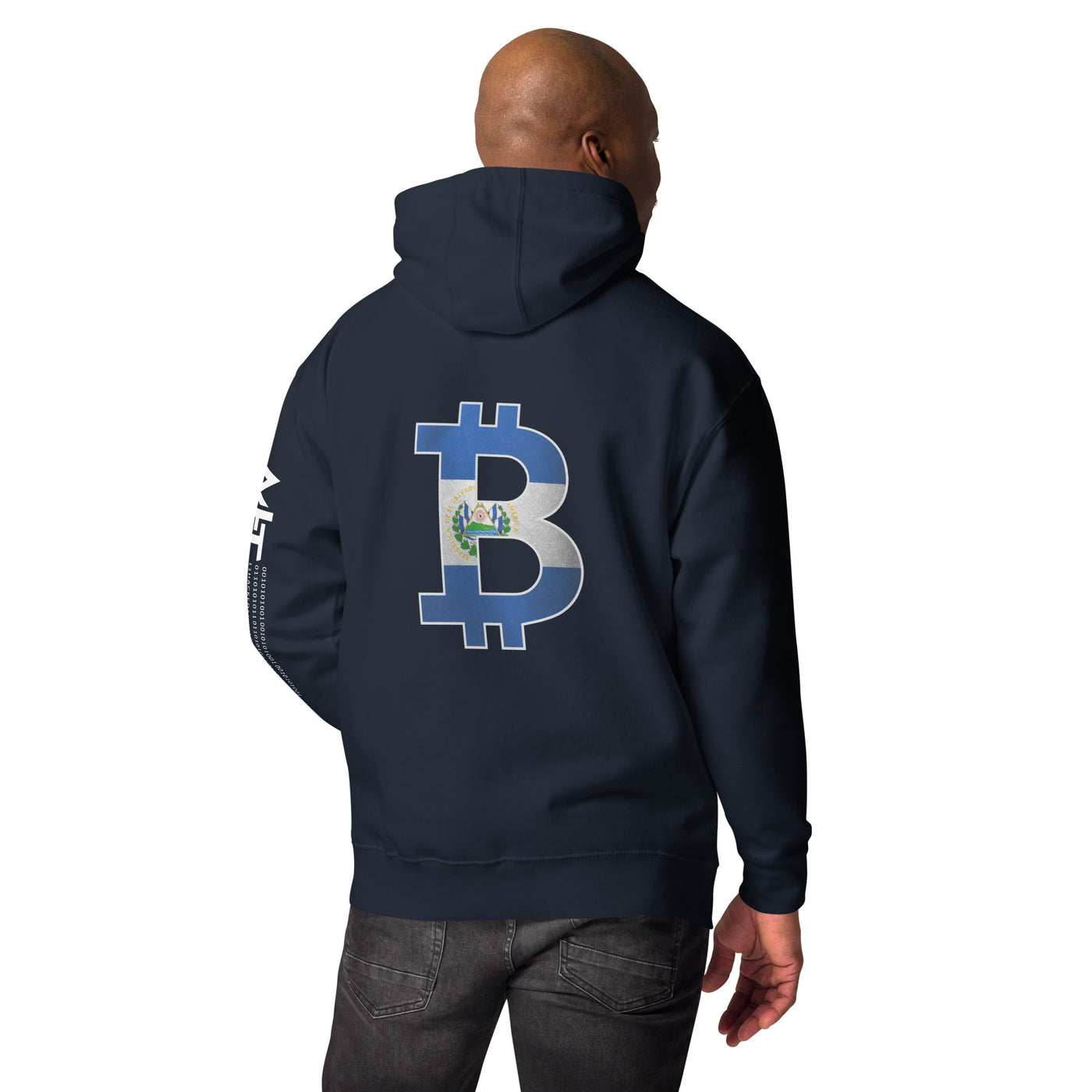 Blue Flag inside Bitcoin - Unisex Hoodie