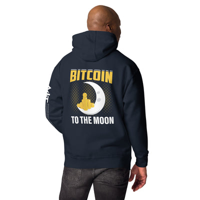Bitcoin to the moon - Unisex Hoodie (back print)