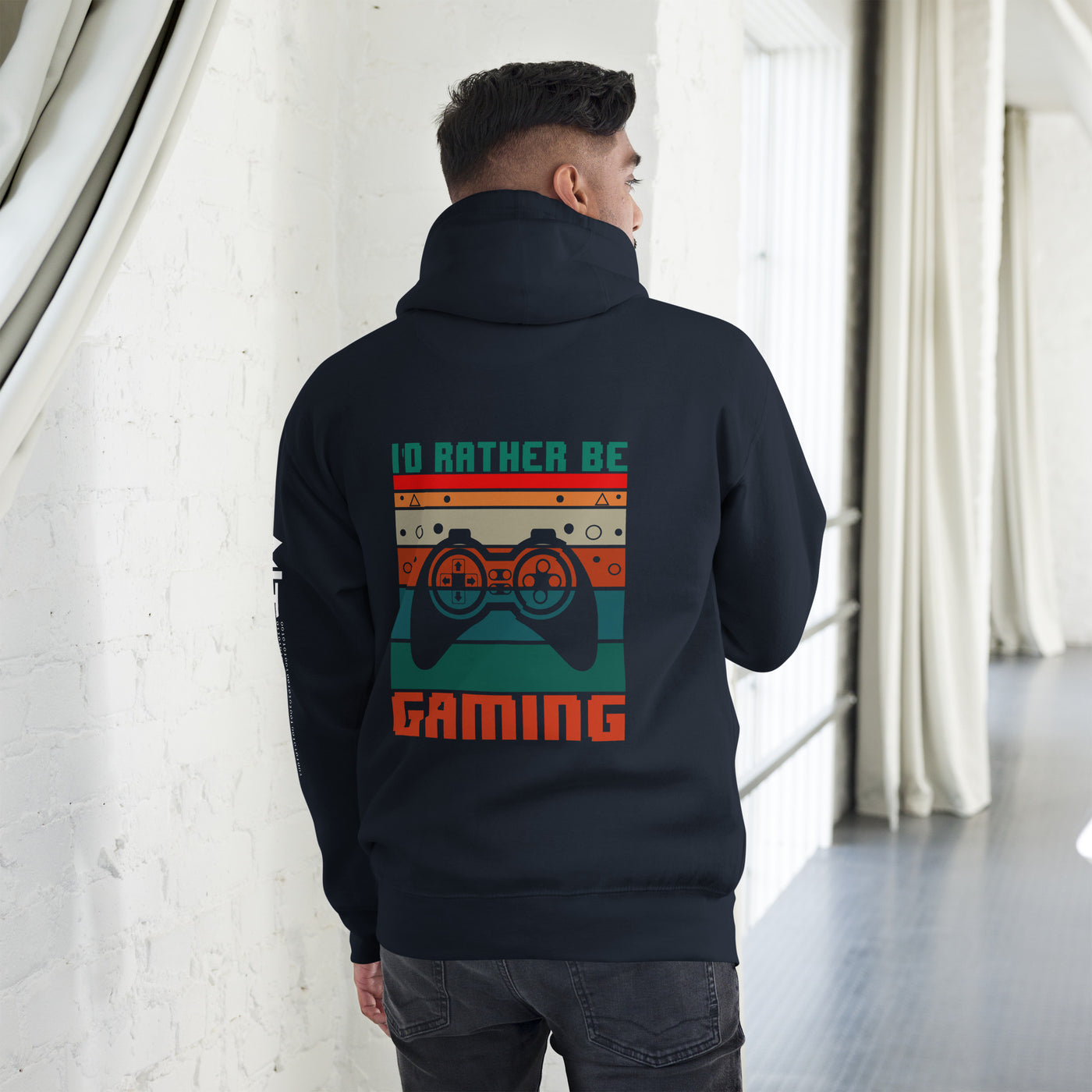 I'd rather be Gaming - Unisex Hoodie ( Back Print )