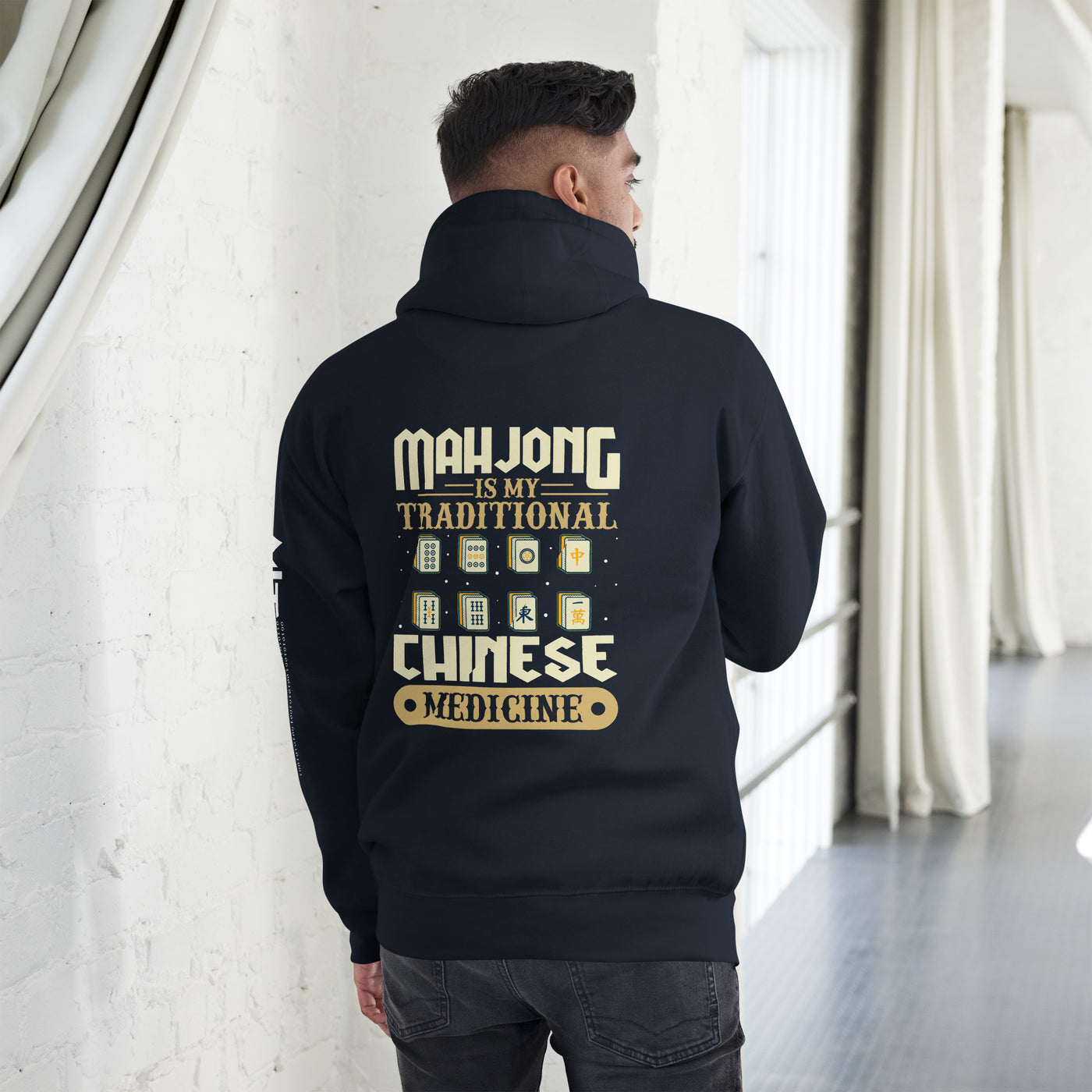 Mahjong is my Traditional Chinese Medicine - Unisex Hoodie ( Back Print )
