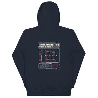 Extraterrestrial life is real - Unisex Hoodie (back print)