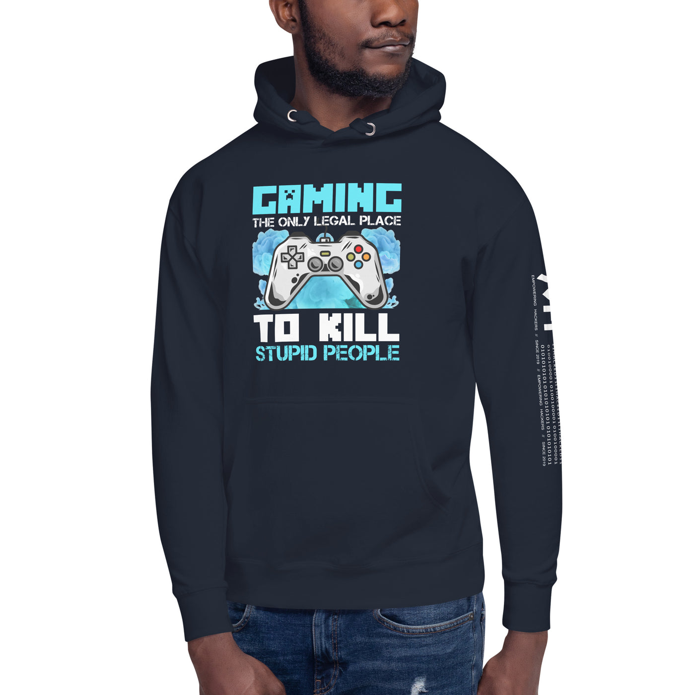 Gaming is the only Legal Place - Blue V Unisex Hoodie