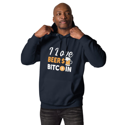 I Love Beer and Bitcoin Unisex Hoodie