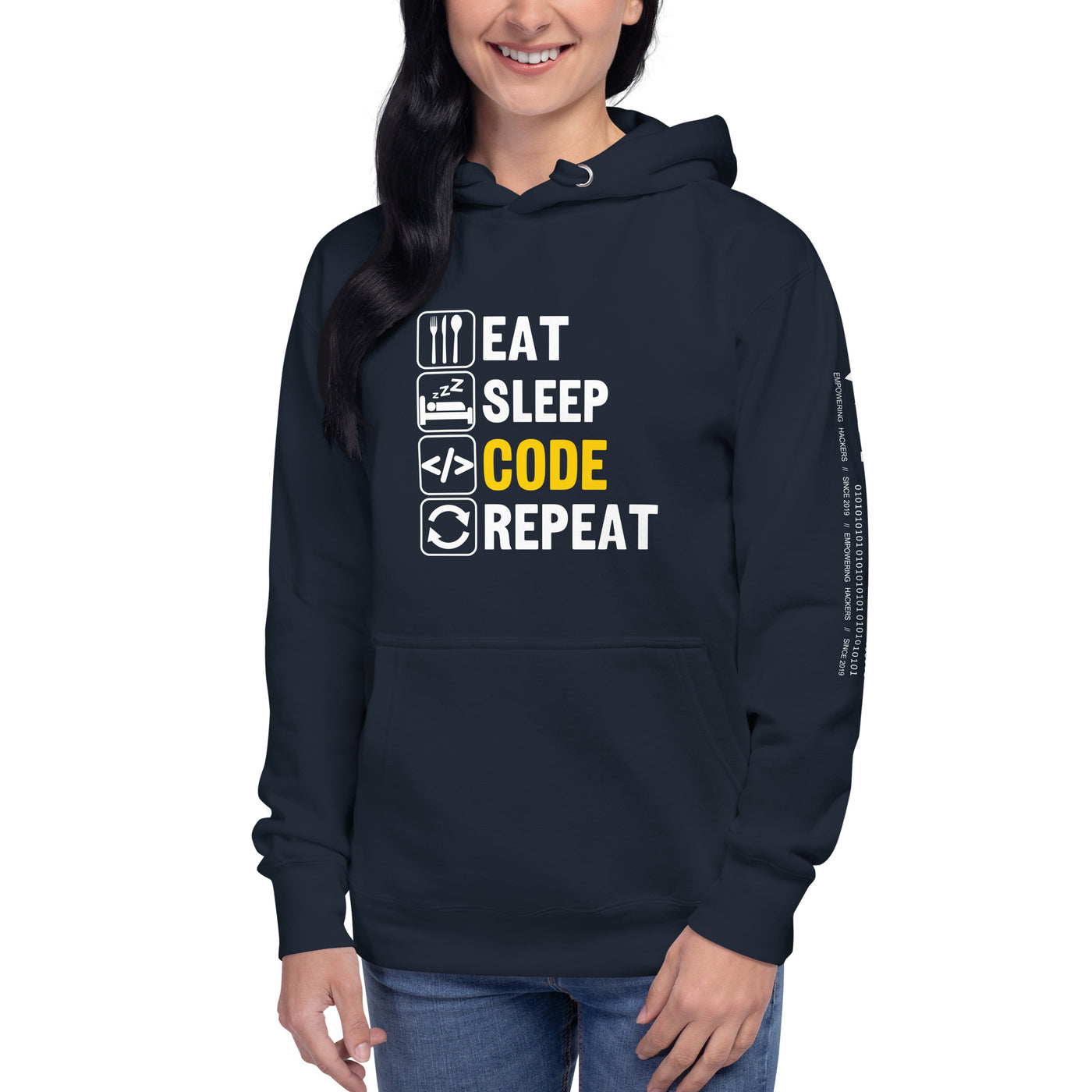 Eat Sleep Code Repeat - Unisex Hoodie
