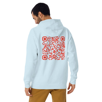 Who's the New Kid, Hacker, Developer, Gamer, Crypto King (No Logo, Red Cyber) - Unisex Hoodie Personalized QR Code