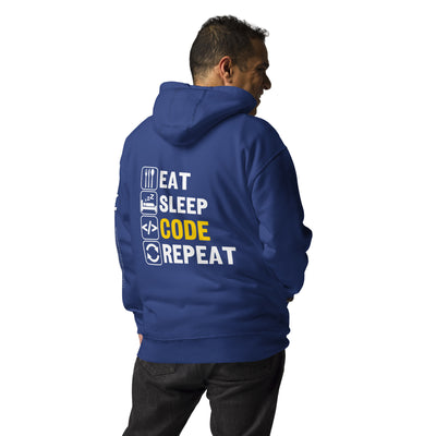 Eat Sleep Code Repeat - Unisex Hoodie (back print)