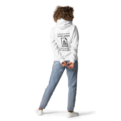 I Tried to Hack my Way into CIA Database - Unisex Hoodie  ( Back Print )