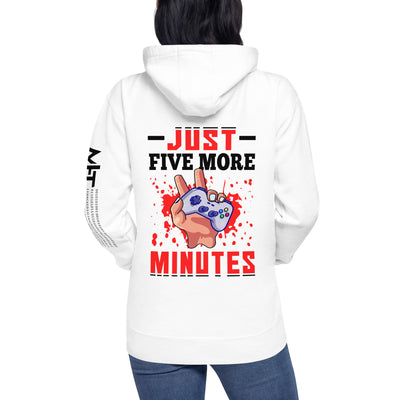 Just 5 more Minutes Rima in Dark Text - Unisex Hoodie ( Back Print )