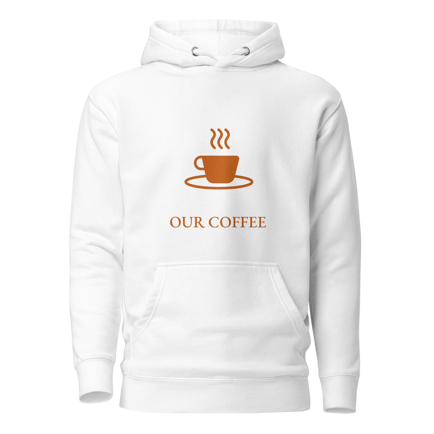 In cryptography, we trust... our coffee (Orange Text) - Unisex Hoodie
