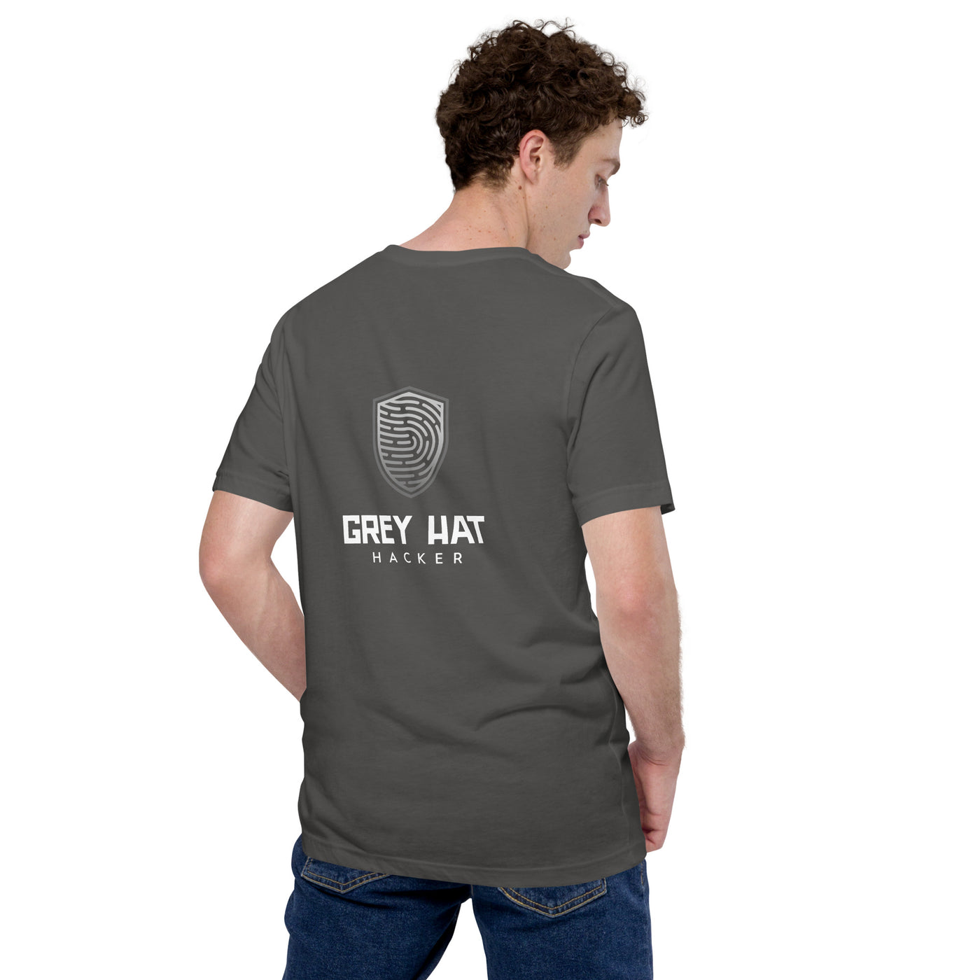Grey Hat Hacker V3 - Unisex t-shirt  ( Back Print )