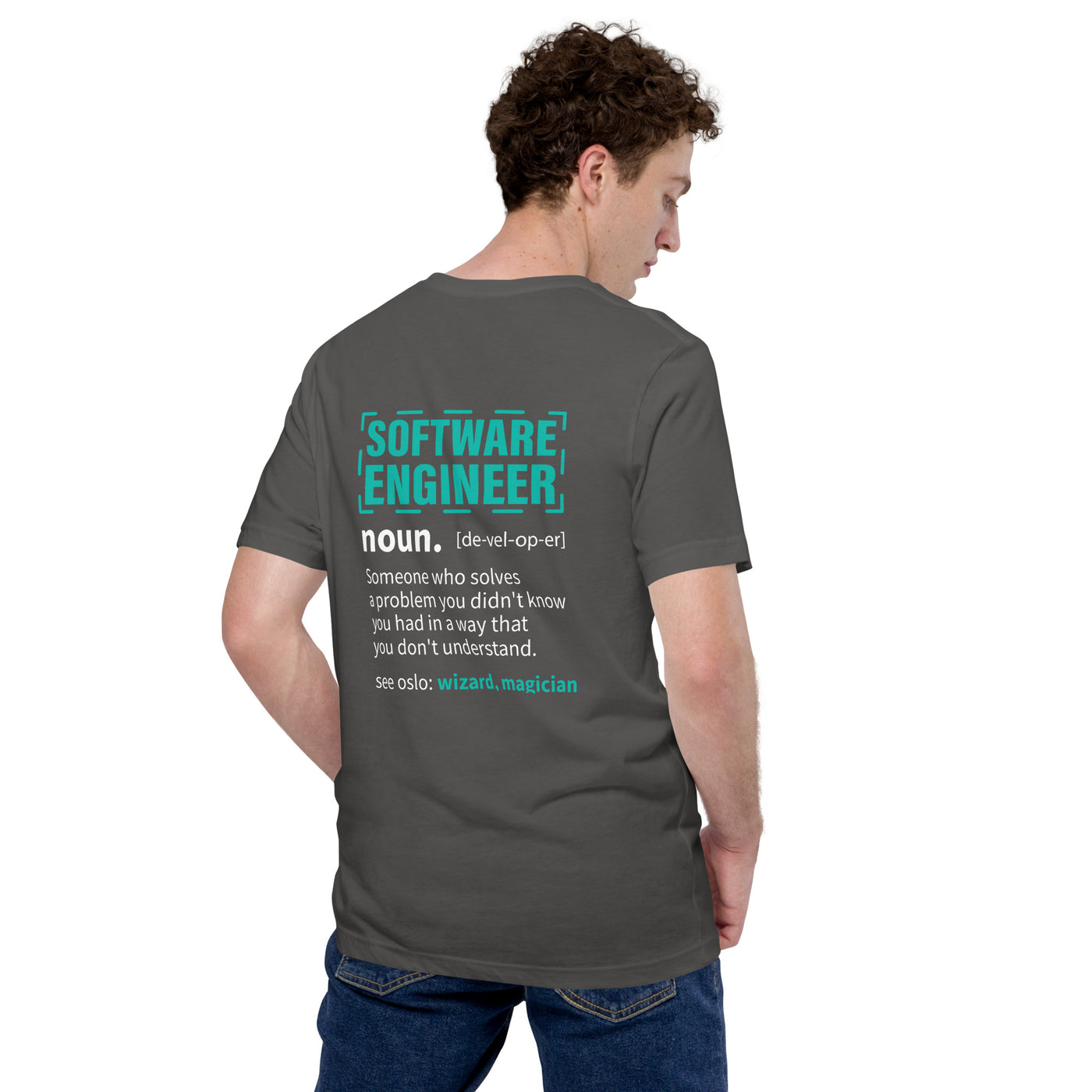 Software Engineer Def : Blue Unisex t-shirt ( Back Print )