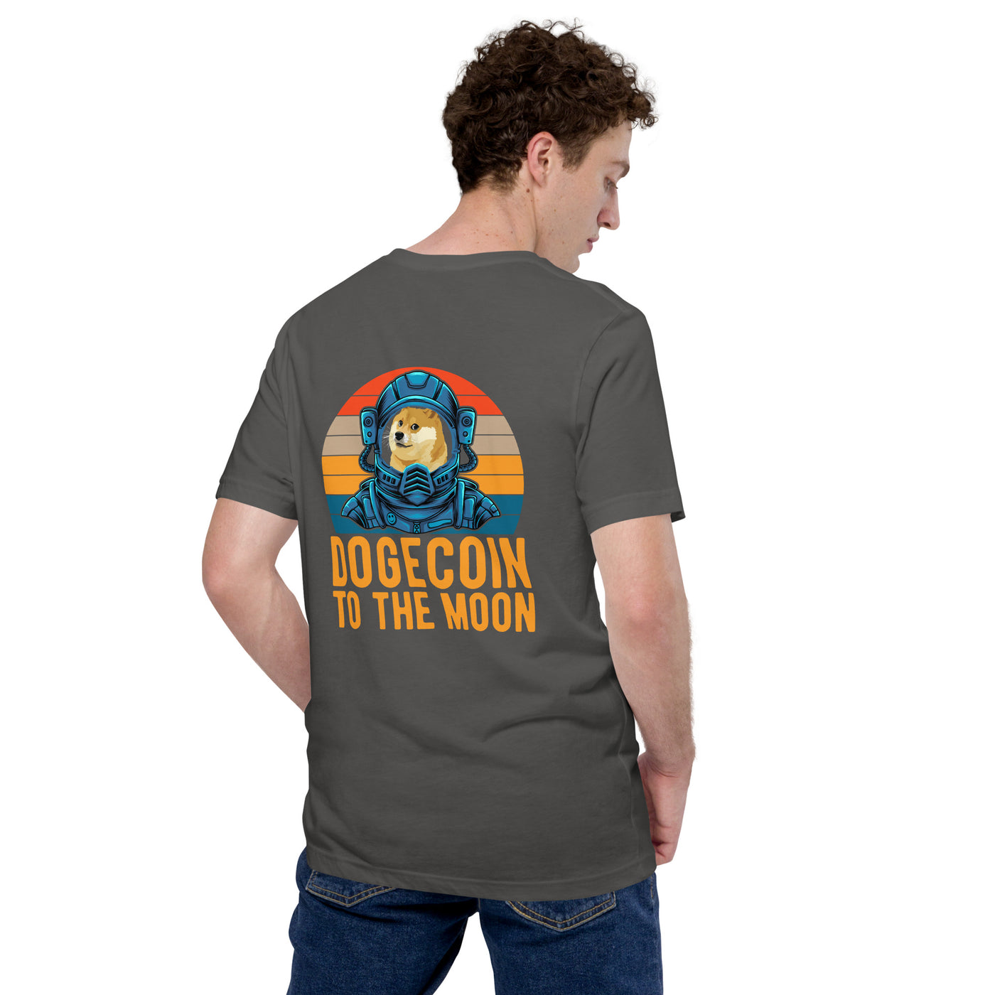Doge Coin to the Moon - Unisex t-shirt ( Back Print )