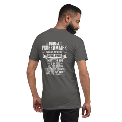 Being a Programmer is easy - Unisex t-shirt ( Back Print )
