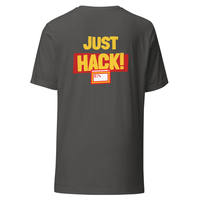 Just Hack (Yellow Text) - Unisex t-shirt ( Back Print )